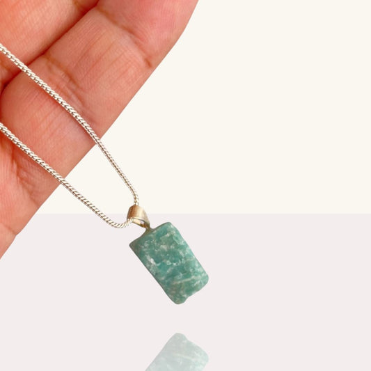 Colgante Amazonita en Bruto | CALMA - PROTECCIÓN