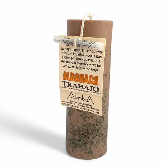 Vela Artesanal con Albahaca | TRABAJO