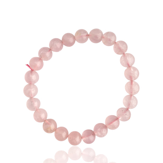 Pulsera Cuarzo Rosa | 8mm | ARMONÍA - AMOR